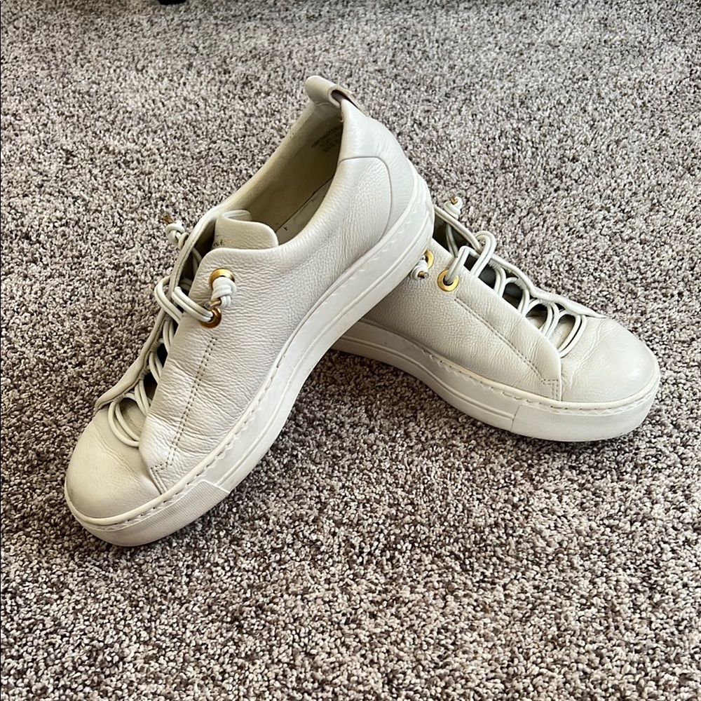 Paul Green Stylish White Leather Sneakers